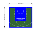 85M2/865X987CM ZIELONO-NIEBIESKIE BOISKO DO KOSZYKÓWKI SPEEDSPORT HEXA POWER PRO
