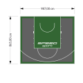 85M2/865X987CM GRAFITOWO-ZIELONE BOISKO DO KOSZYKÓWKI SPEEDSPORT HEXA POWER PRO