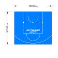 85M2/865X987CM BŁĘKITNE BOISKO DO KOSZYKÓWKI SPEEDSPORT HEXA POWER PRO