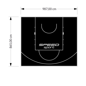 85M2/865X987CM CZARNE BOISKO DO KOSZYKÓWKI SPEEDSPORT HEXA POWER PRO