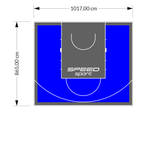 88M2/865X1017CM NIEBIESKO-GRAFITOWE BOISKO DO KOSZYKÓWKI SPEEDSPORT HEXA POWER PRO