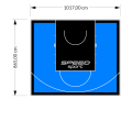 88M2/865X1017CM BŁĘKITNO-CZARNE BOISKO DO KOSZYKÓWKI SPEEDSPORT HEXA POWER PRO