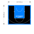88M2/865X1017CM CZARNO-BŁĘKITNE BOISKO DO KOSZYKÓWKI SPEEDSPORT HEXA POWER PRO