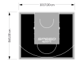 88M2/865X1017CM CZARNO-SZARE BOISKO DO KOSZYKÓWKI SPEEDSPORT HEXA POWER PRO