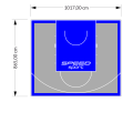 88M2/865X1017CM SZARO-NIEBIESKIE BOISKO DO KOSZYKÓWKI SPEEDSPORT HEXA POWER PRO