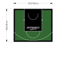 88M2/865X1017CM ZIELONO-CZARNE BOISKO DO KOSZYKÓWKI SPEEDSPORT HEXA POWER PRO