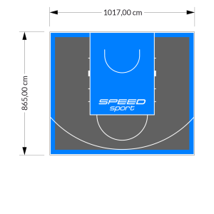 88M2/865X1017CM GRAFITOWO-BŁĘKITNE BOISKO DO KOSZYKÓWKI SPEEDSPORT HEXA POWER PRO