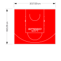 88M2/865X1017CM CZERWONE BOISKO DO KOSZYKÓWKI SPEEDSPORT HEXA POWER PRO