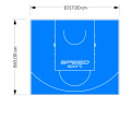 88M2/865X1017CM BŁĘKITNE BOISKO DO KOSZYKÓWKI SPEEDSPORT HEXA POWER PRO
