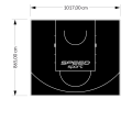 88M2/865X1017CM CZARNE BOISKO DO KOSZYKÓWKI SPEEDSPORT HEXA POWER PRO