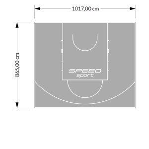 88M2/865X1017CM SZARE BOISKO DO KOSZYKÓWKI SPEEDSPORT HEXA POWER PRO