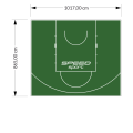 88M2/865X1017CM ZIELONE BOISKO DO KOSZYKÓWKI SPEEDSPORT HEXA POWER PRO