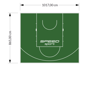88M2/865X1017CM ZIELONE BOISKO DO KOSZYKÓWKI SPEEDSPORT HEXA POWER PRO