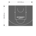 88M2/865X1017CM GRAFITOWE BOISKO DO KOSZYKÓWKI SPEEDSPORT HEXA POWER PRO