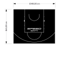 91M2/865X1048CM CZARNE BOISKO DO KOSZYKÓWKI SPEEDSPORT HEXA POWER PRO