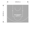91M2/865X1048CM SZARE BOISKO DO KOSZYKÓWKI SPEEDSPORT HEXA POWER PRO