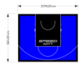 93M2/865X1078CM NIEBIESKO-CZARNE BOISKO DO KOSZYKÓWKI SPEEDSPORT HEXA POWER PRO