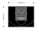 93M2/865X1078CM CZARNO-GRAFITOWE BOISKO DO KOSZYKÓWKI SPEEDSPORT HEXA POWER PRO