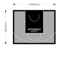 93M2/865X1078CM SZARO-CZARNE BOISKO DO KOSZYKÓWKI SPEEDSPORT HEXA POWER PRO