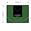 93M2/865X1078CM ZIELONO-CZARNE BOISKO DO KOSZYKÓWKI SPEEDSPORT HEXA POWER PRO