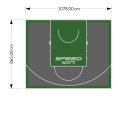 93M2/865X1078CM GRAFITOWO-ZIELONE BOISKO DO KOSZYKÓWKI SPEEDSPORT HEXA POWER PRO