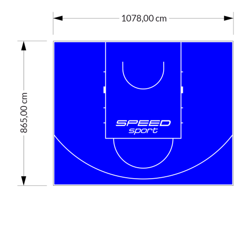 93M2/865X1078CM NIEBIESKIE BOISKO DO KOSZYKÓWKI SPEEDSPORT HEXA POWER PRO