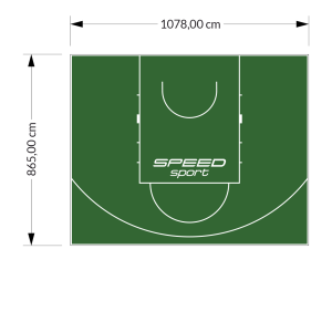 93M2/865X1078CM ZIELONE BOISKO DO KOSZYKÓWKI SPEEDSPORT HEXA POWER PRO