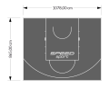 93M2/865X1078CM GRAFITOWE BOISKO DO KOSZYKÓWKI SPEEDSPORT HEXA POWER PRO