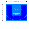 96M2/865X1108CM NIEBIESKO-BŁĘKITNE BOISKO DO KOSZYKÓWKI SPEEDSPORT HEXA POWER PRO
