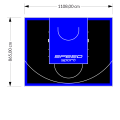 96M2/865X1108CM CZARNO-NIEBIESKIE BOISKO DO KOSZYKÓWKI SPEEDSPORT HEXA POWER PRO