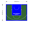 96M2/865X1108CM ZIELONO-NIEBIESKIE BOISKO DO KOSZYKÓWKI SPEEDSPORT HEXA POWER PRO
