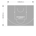 96M2/865X1108CM SZARE BOISKO DO KOSZYKÓWKI SPEEDSPORT HEXA POWER PRO