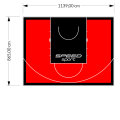 99M2/865X1139CM CZERWONO-CZARNE BOISKO DO KOSZYKÓWKI SPEEDSPORT HEXA POWER PRO
