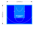 99M2/865X1139CM NIEBIESKO-BŁĘKITNE BOISKO DO KOSZYKÓWKI SPEEDSPORT HEXA POWER PRO