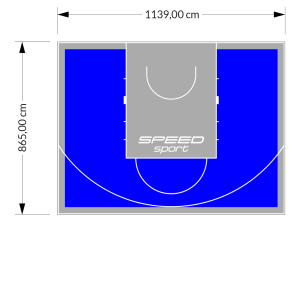 99M2/865X1139CM NIEBIESKO-SZARE BOISKO DO KOSZYKÓWKI SPEEDSPORT HEXA POWER PRO
