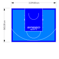 99M2/865X1139CM BŁĘKITNO-NIEBIESKIE BOISKO DO KOSZYKÓWKI SPEEDSPORT HEXA POWER PRO