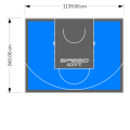 99M2/865X1139CM BŁĘKITNO-GRAFITOWE BOISKO DO KOSZYKÓWKI SPEEDSPORT HEXA POWER PRO