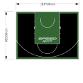 99M2/865X1139CM CZARNO-ZIELONE BOISKO DO KOSZYKÓWKI SPEEDSPORT HEXA POWER PRO