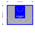 99M2/865X1139CM SZARO-NIEBIESKIE BOISKO DO KOSZYKÓWKI SPEEDSPORT HEXA POWER PRO