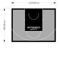 99M2/865X1139CM SZARO-CZARNE BOISKO DO KOSZYKÓWKI SPEEDSPORT HEXA POWER PRO