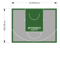 99M2/865X1139CM SZARO-ZIELONE BOISKO DO KOSZYKÓWKI SPEEDSPORT HEXA POWER PRO