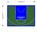 99M2/865X1139CM ZIELONO-NIEBIESKIE BOISKO DO KOSZYKÓWKI SPEEDSPORT HEXA POWER PRO