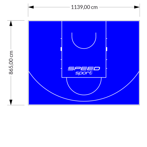 99M2/865X1139CM NIEBIESKIE BOISKO DO KOSZYKÓWKI SPEEDSPORT HEXA POWER PRO