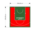 80M2/896X896CM CZERWONO-ZIELONE BOISKO DO KOSZYKÓWKI SPEEDSPORT HEXA POWER PRO