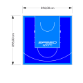 80M2/896X896CM NIEBIESKO-BŁĘKITNE BOISKO DO KOSZYKÓWKI SPEEDSPORT HEXA POWER PRO