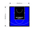 80M2/896X896CM NIEBIESKO-CZARNE BOISKO DO KOSZYKÓWKI SPEEDSPORT HEXA POWER PRO
