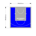 80M2/896X896CM NIEBIESKO-SZARE BOISKO DO KOSZYKÓWKI SPEEDSPORT HEXA POWER PRO