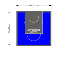 80M2/896X896CM NIEBIESKO-GRAFITOWE BOISKO DO KOSZYKÓWKI SPEEDSPORT HEXA POWER PRO