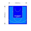 80M2/896X896CM BŁĘKITNO-NIEBIESKIE BOISKO DO KOSZYKÓWKI SPEEDSPORT HEXA POWER PRO