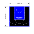80M2/896X896CM CZARNO-NIEBIESKIE BOISKO DO KOSZYKÓWKI SPEEDSPORT HEXA POWER PRO
